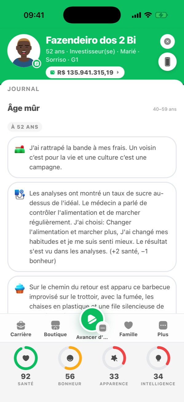 Écran du journal de VidaBR